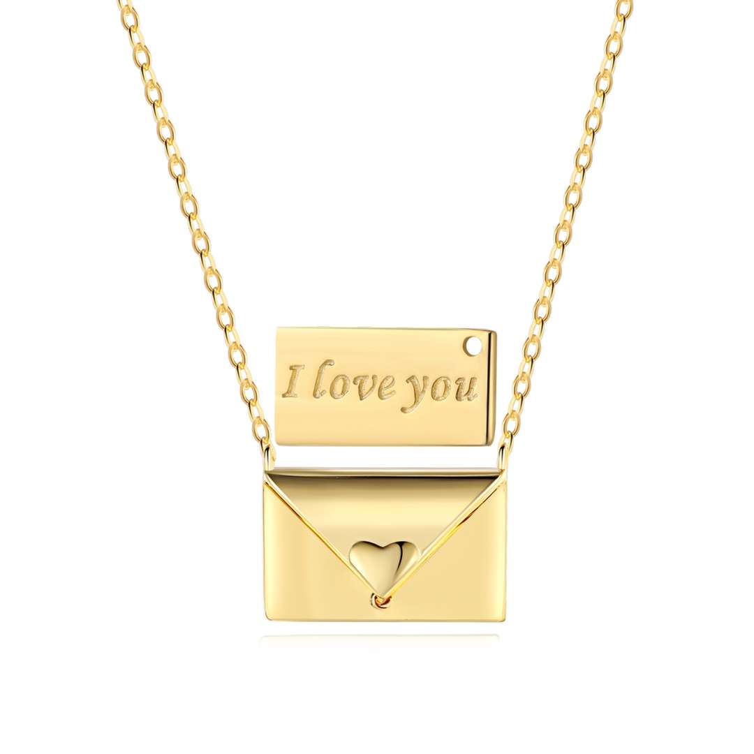 [Windsor Jewelry]Envelope Heart Shape Mother's Day Necklace