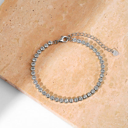 [Windsor Jewelry]Ornate  Sparkling Round Cut Daily Bracelet