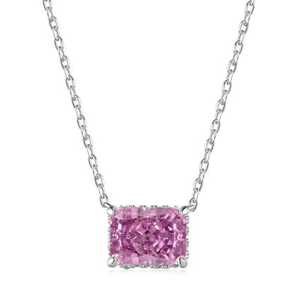 [Windsor Jewelry]Luxurious Square Shape Colorful Necalack