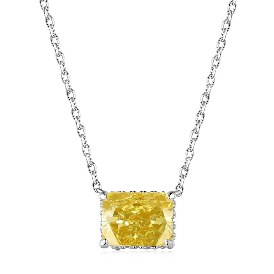 [Windsor Jewelry]Luxurious Square Shape Colorful Necalack