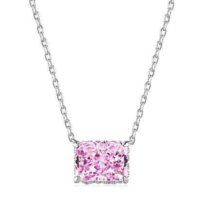 [Windsor Jewelry]Luxurious Square Shape Colorful Necalack