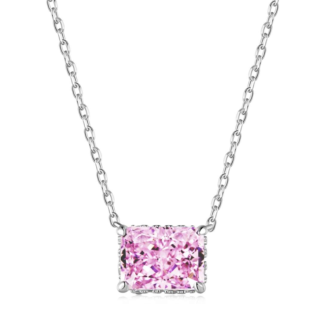 [Windsor Jewelry]Luxurious Square Shape Colorful Necalack