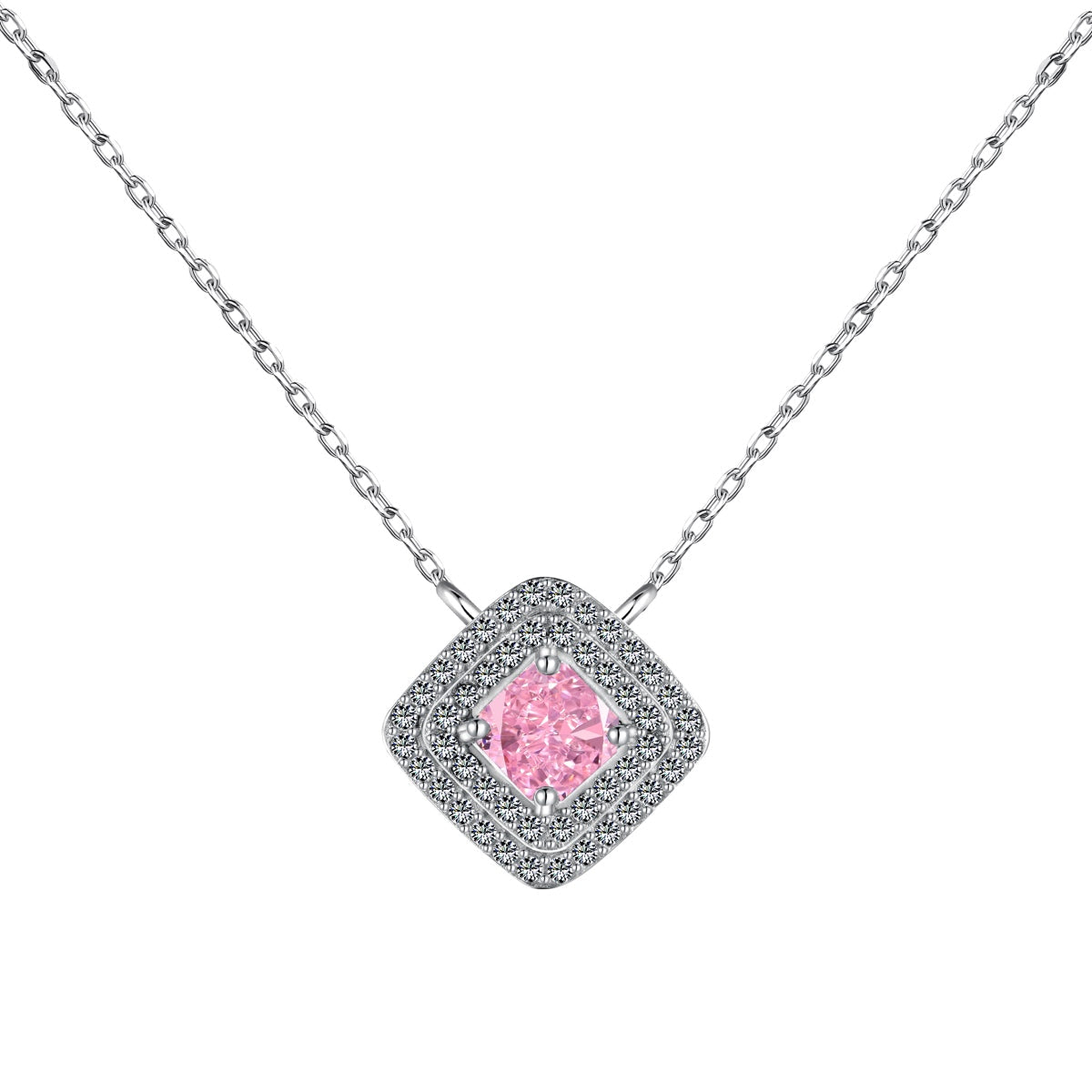 [Windsor Jewelry]Sparkling Asscher Cut Necklace