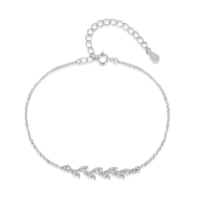 [Windsor Jewelry]Elegant Wheat Leaves Shape Bracelet