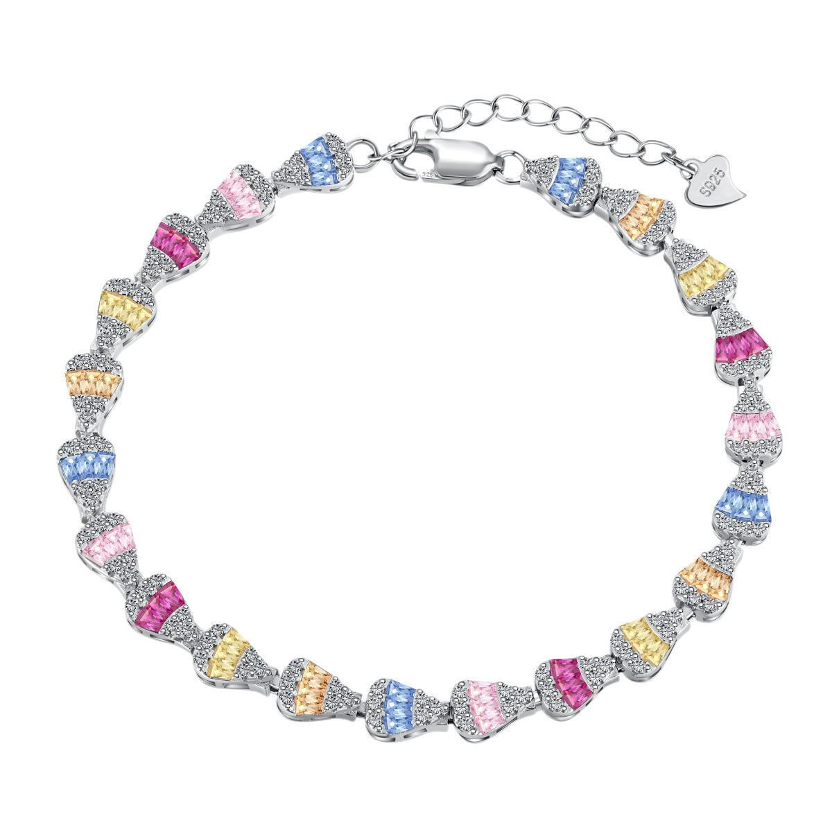 [Windsor Jewelry]Radiant Water Drop Shape Daily Bracelet