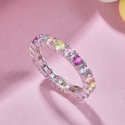 [Windsor Jewelry]Dazzling Lustrous Round Cut Tennis Ring