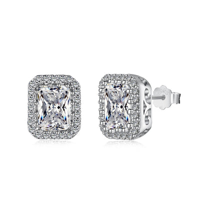 [Windsor Jewelry]1.0 Carat Luxurious Dainty Emerald Cut Daily Earrings