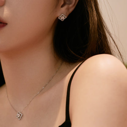 [Windsor Jewelry]Elegant Star Shape Princess Cut Daily Earrings
