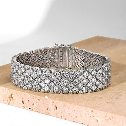 [Windsor Jewelry]Ornate Elegant Round Cut Party Bracelet