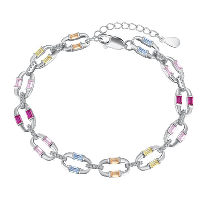 [Windsor Jewelry]Dazzling Colorful Daily Bracelet