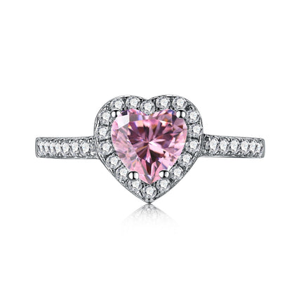 [Windsor Jewelry]Eternity Splashy Romantic Heart Shape Lover Ring