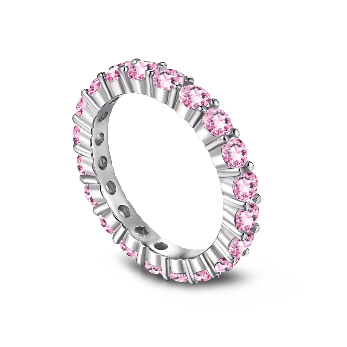 [Windsor Jewelry]Sparkling Round Cut Tennis Ring
