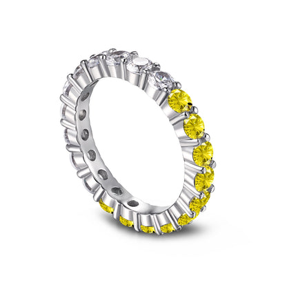 [Windsor Jewelry]Sparkling Round Cut Tennis Ring