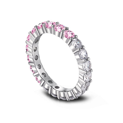 [Windsor Jewelry]Sparkling Round Cut Tennis Ring