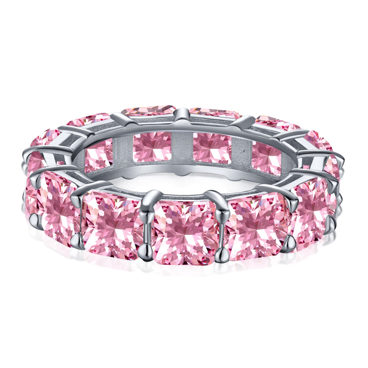 [Windsor Jewelry]Elegant Princess Cut Tennis Ring