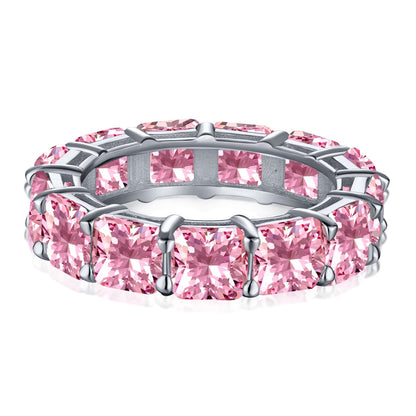 [Windsor Jewelry]Elegant Princess Cut Tennis Ring
