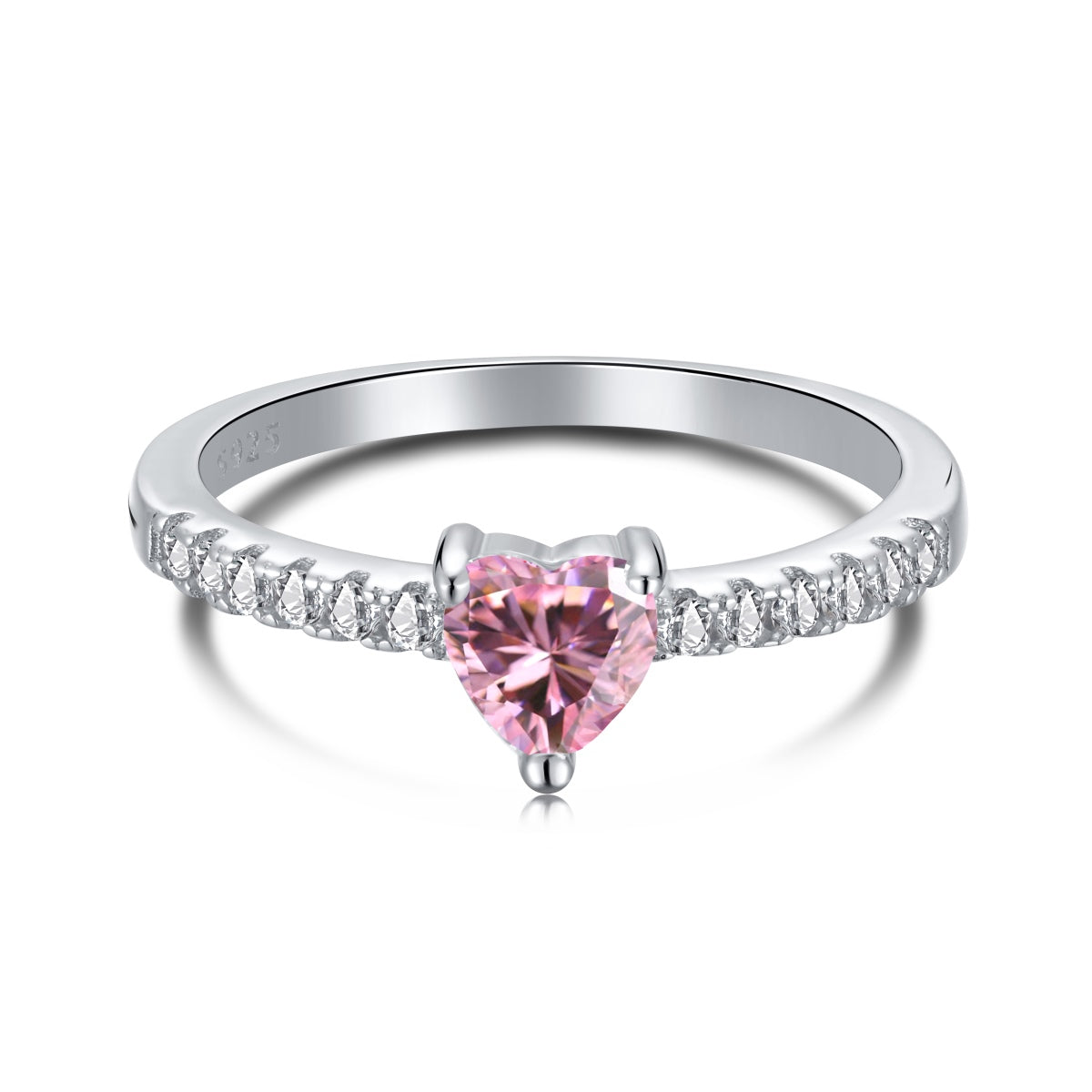 [Windsor Jewelry]0.5 Carat CaratEternity Charming Heart Shape Lover Ring