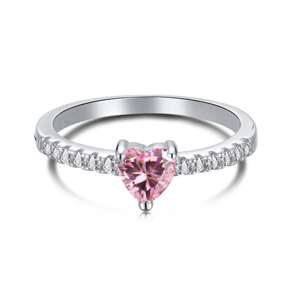 [Windsor Jewelry]0.5 Carat CaratEternity Charming Heart Shape Lover Ring