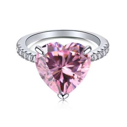 [Windsor Jewelry]6.0 Carat Luxurious Sparkling Romantic Heart Cut Lover Ring