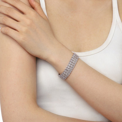 [Windsor Jewelry]Ornate Elegant Round Cut Party Bracelet