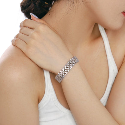 [Windsor Jewelry]Ornate Elegant Round Cut Party Bracelet