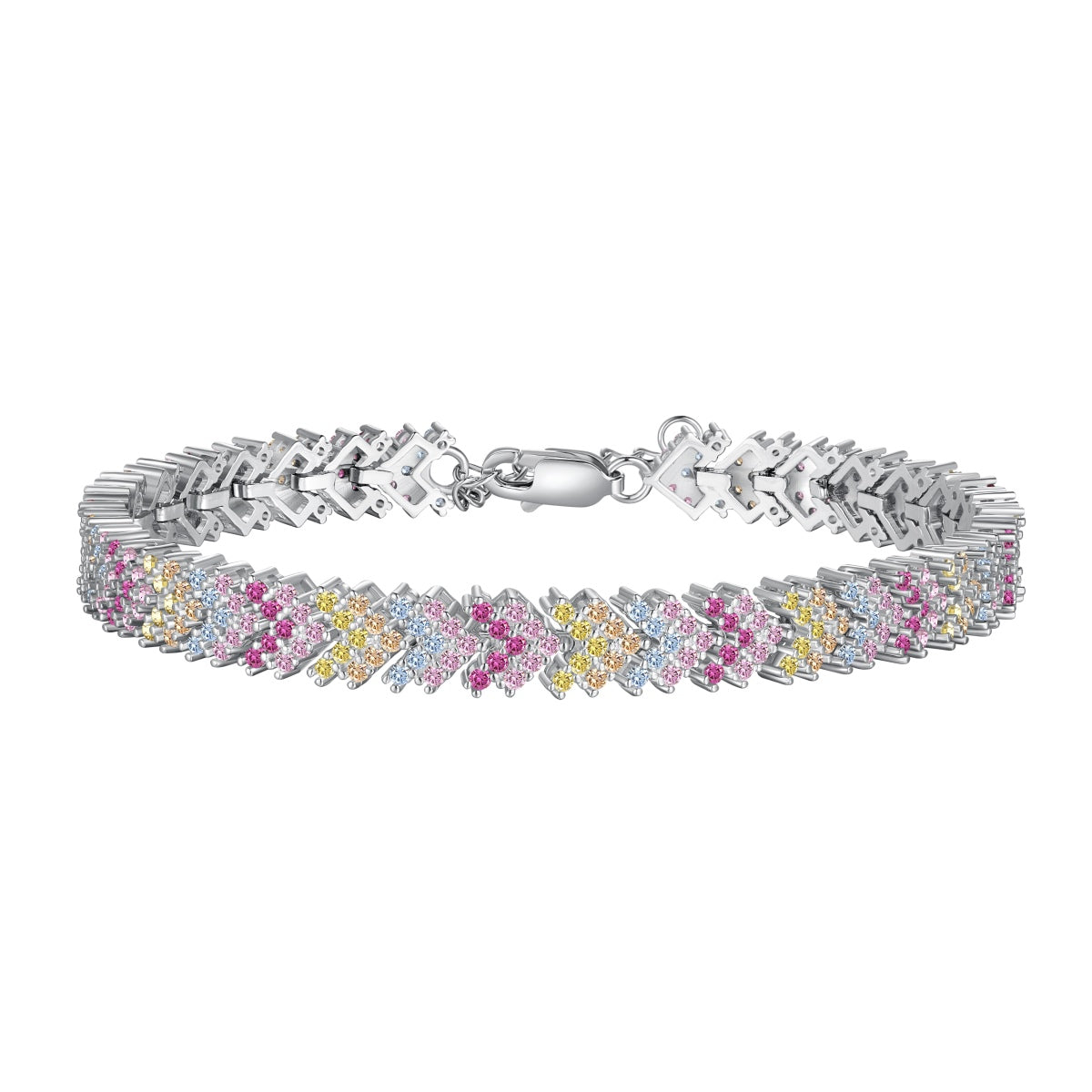 [Windsor Jewelry]Ornate Sparkling Round Cut Party Bracelet