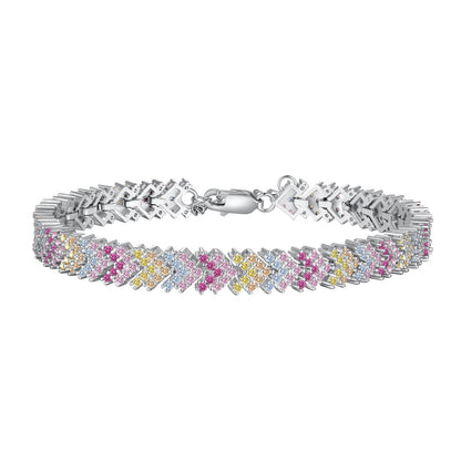 [Windsor Jewelry]Ornate Sparkling Round Cut Party Bracelet