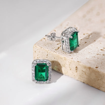 [Windsor Jewelry]Luxurious Dainty Emerald Cut Banquet Earrings