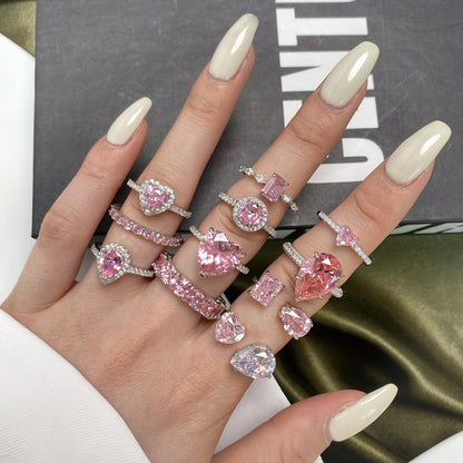 [Windsor Jewelry]0.5 Carat CaratEternity Charming Heart Shape Lover Ring