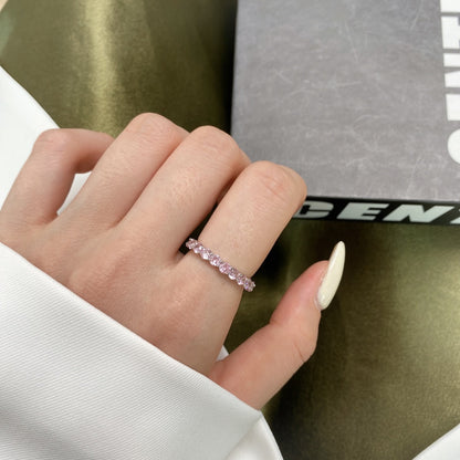 [Windsor Jewelry]Sparkling Round Cut Tennis Ring