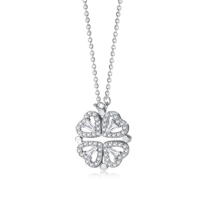 [Windsor Jewelry]Ornate Heart Cut Flower Shape Necklace