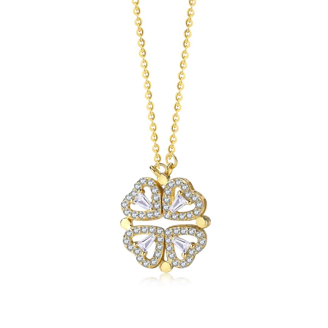 [Windsor Jewelry]Ornate Heart Cut Flower Shape Necklace