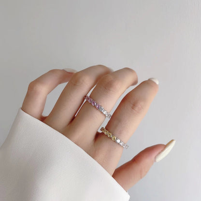 [Windsor Jewelry]Sparkling Round Cut Tennis Ring