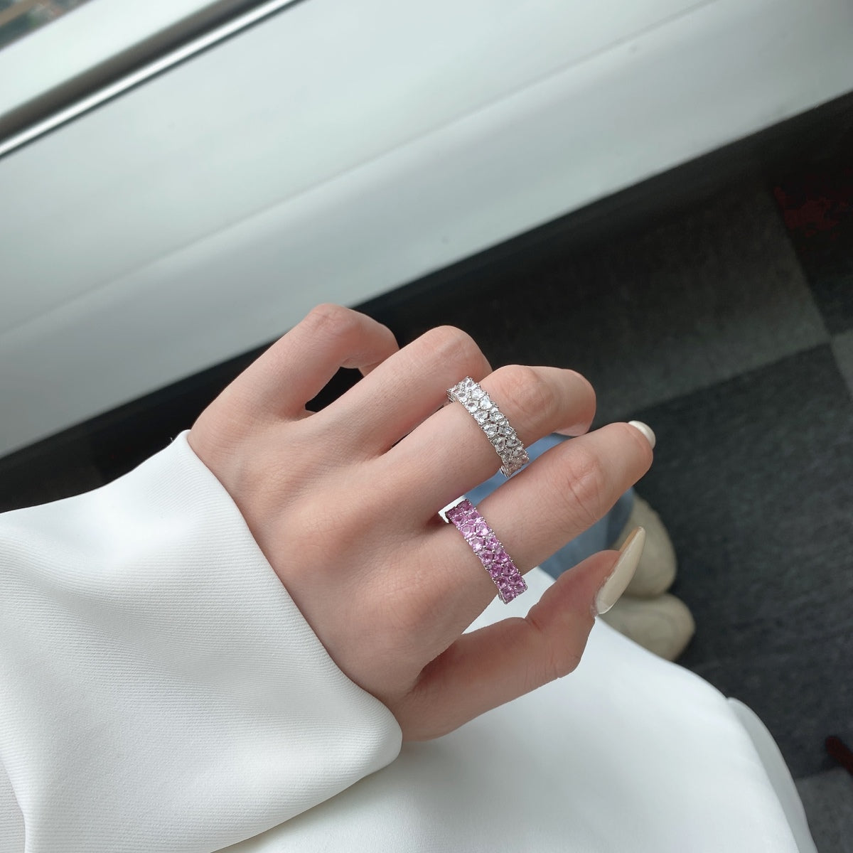 [Windsor Jewelry]Sparkling Full Heart Ring