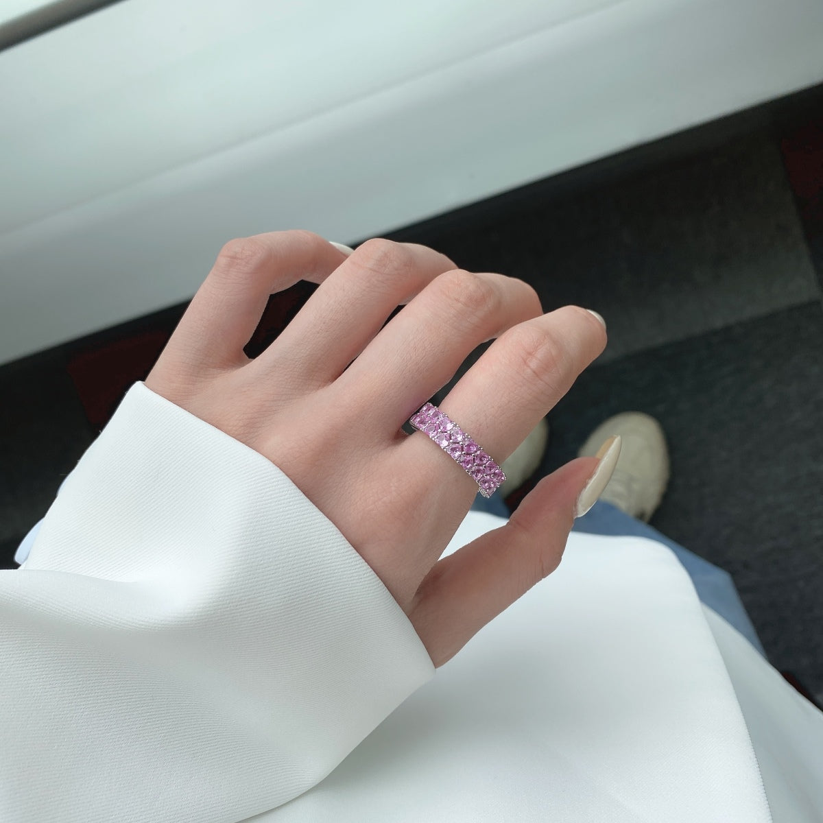 [Windsor Jewelry]Sparkling Full Heart Ring