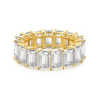[Tonmkive Jewelry]0.75 Carat Elegant Emerald Cut Tennis Ring