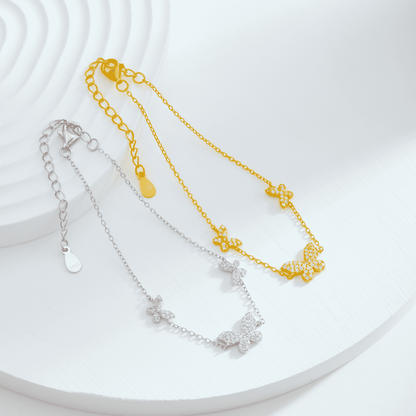 [Windsor Jewelry]Delicate Butterfly Pendant Bracelet