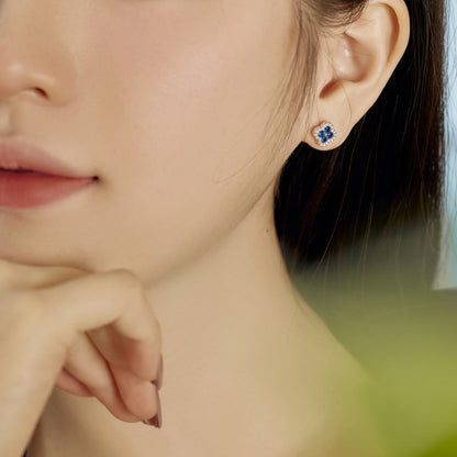 [Windsor Jewelry]Four-Leaf Clover Flower Shaped Earrings