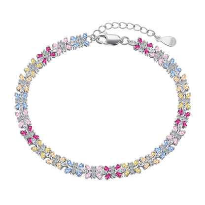 [Windsor Jewelry]Radiant Colorful Emerald Cut Party Bracelet