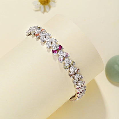 [Windsor Jewelry]Dainty Exquisite Flower Shape Daily Bracelet