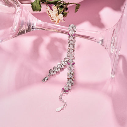 [Windsor Jewelry]Dainty Exquisite Flower Shape Daily Bracelet
