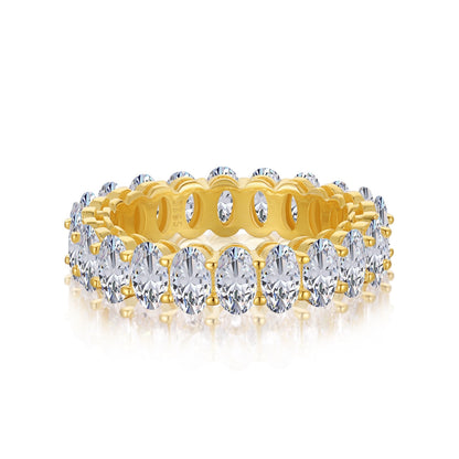 [Windsor Jewelry]Ornate Oval Cut Tennis Ring