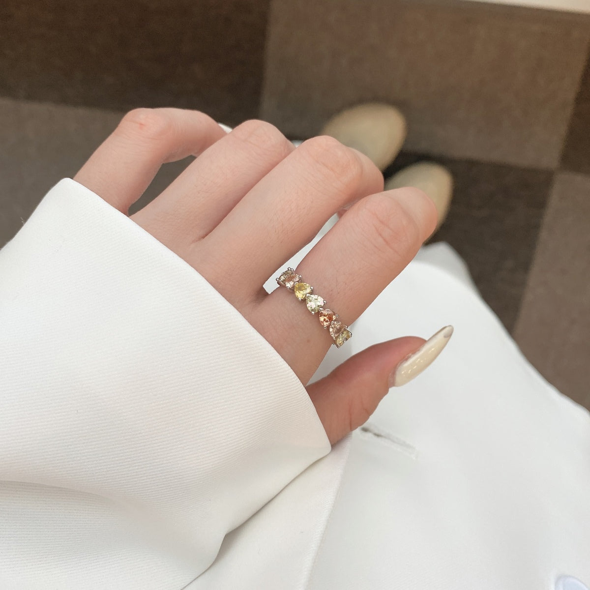 [Windsor Jewelry]0.25 Carat Radiant Romance Heart Cut Lover Ring