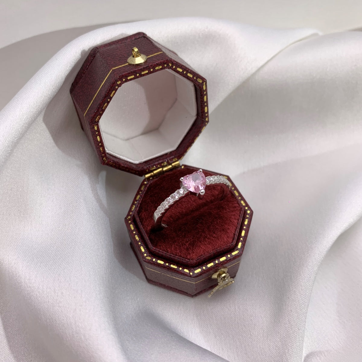[Windsor Jewelry]0.5 Carat CaratEternity Charming Heart Shape Lover Ring