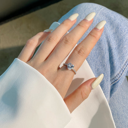[Windsor Jewelry]2.0 Carat Dazzling Lustrous Heart Cut Lover Ring