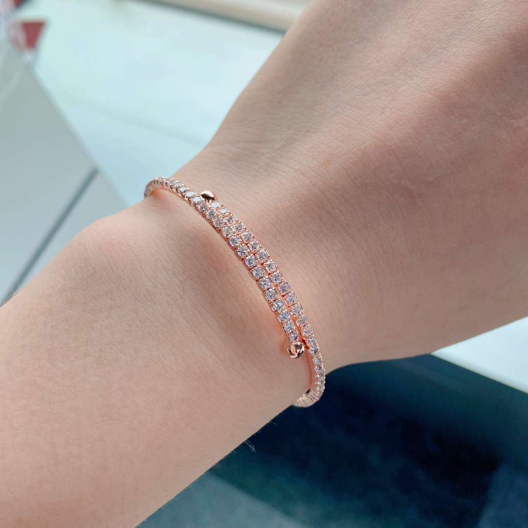 [Windsor Jewelry]Row of Diamonds Round Fashion Bracelet