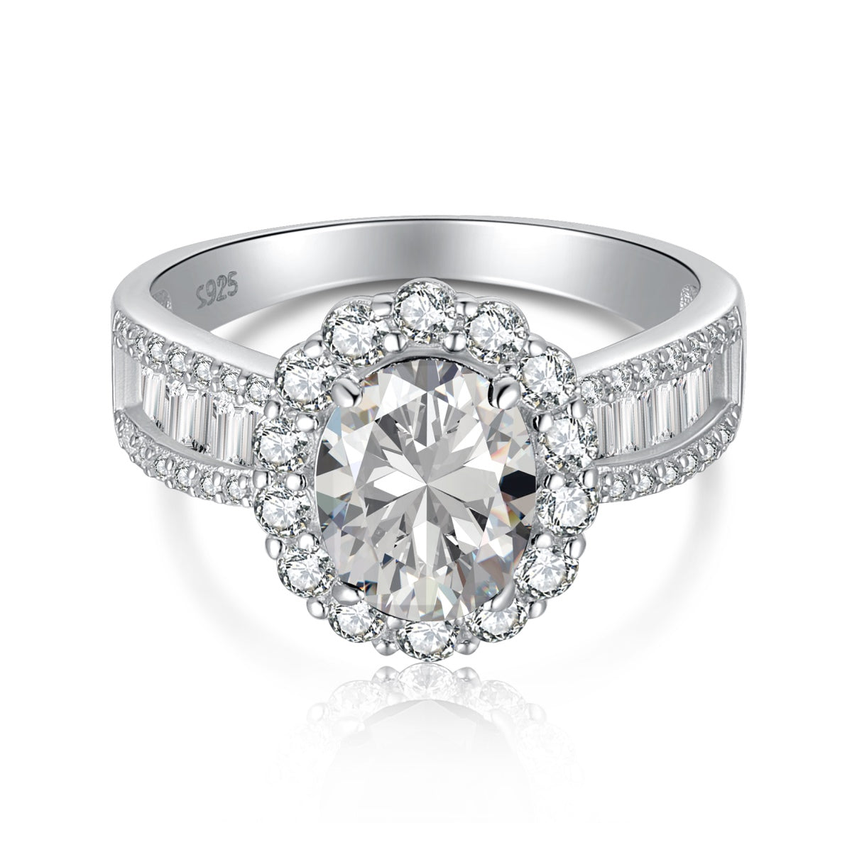 [Windsor Jewelry]1.5 Carat Dazzling Charming Oval Cut Banquet Ring