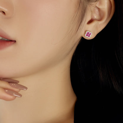 [Windsor Jewelry]Four-Leaf Clover Flower Shaped Earrings