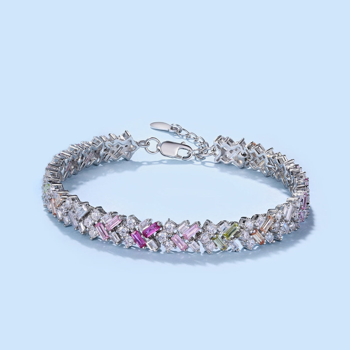 [Windsor Jewelry]Dazzling Unique Multi Shape Daily Bracelet