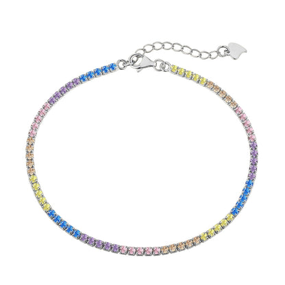 [Windsor Jewelry]Dazzling Colorful Round Cut Daily Bracelet